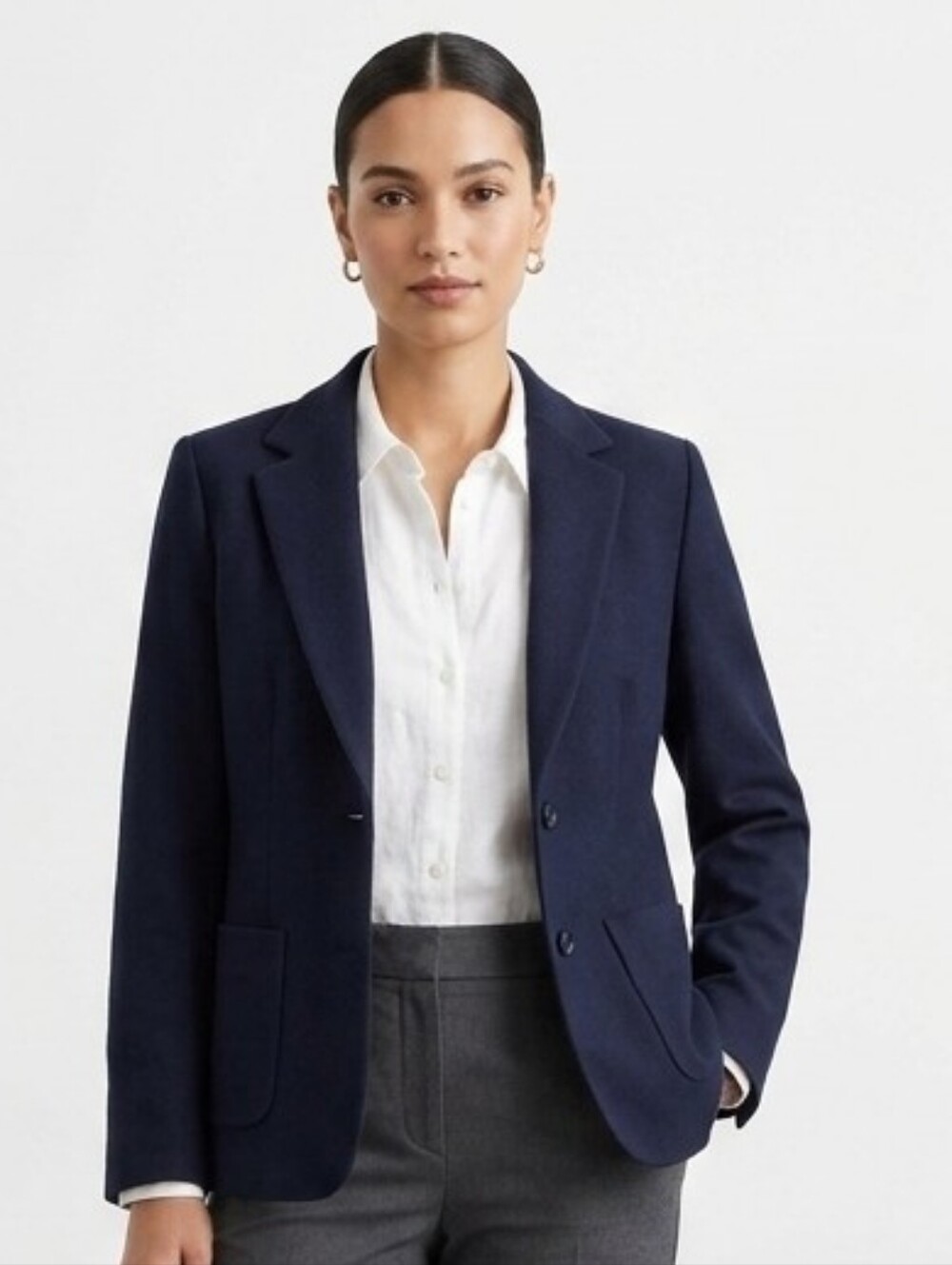 Vintage Swingles by Character Navy Blue Wool Blazer Jacket 2-Button Sz 11/12